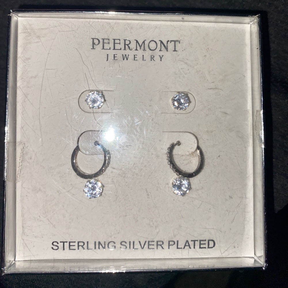 ❌(SOLD ELSEWHERE)❌ 
🆕TopPremiumSterlingSilver💍DiamondStuddedEarrings
